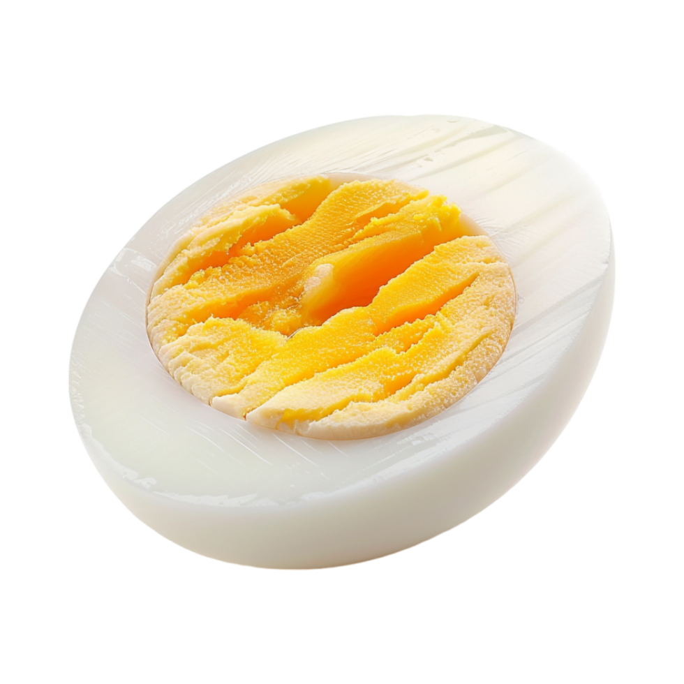 Slice of Boiled Egg on Transparent Background png