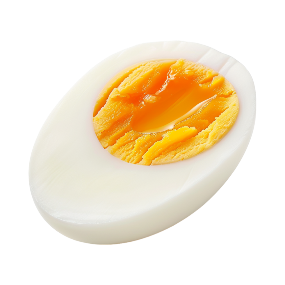 Slice of Boiled Egg on Transparent Background png
