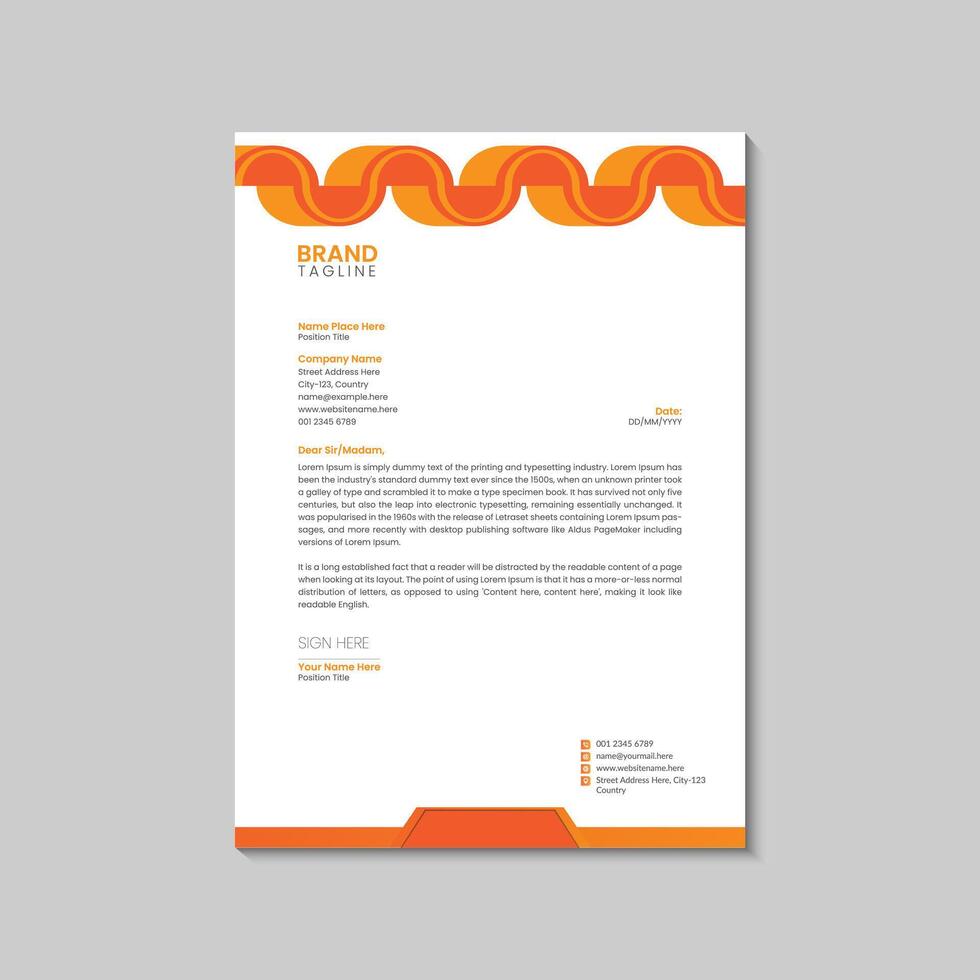Letterhead design template vector