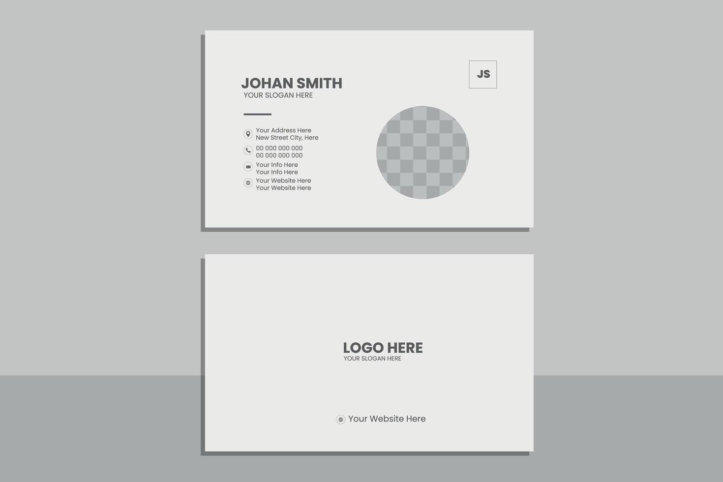creative modern name card and business card vector