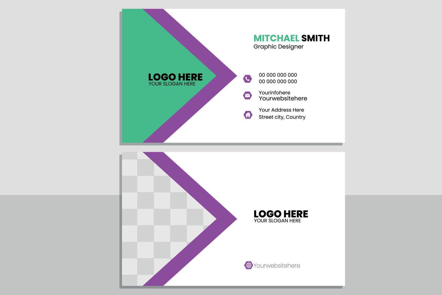 Set of modern business card print templates vector
