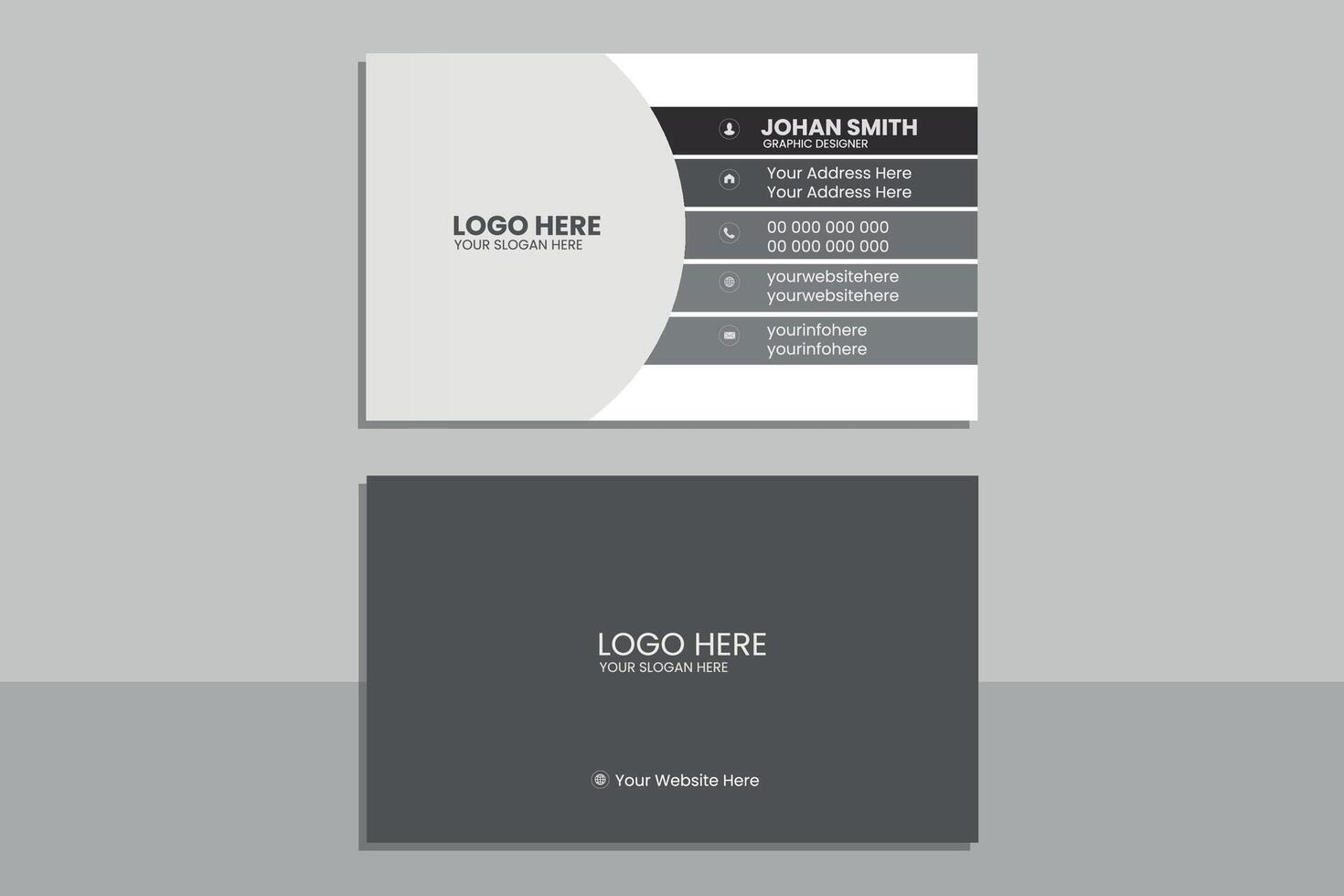 creative modern name card and business card vector