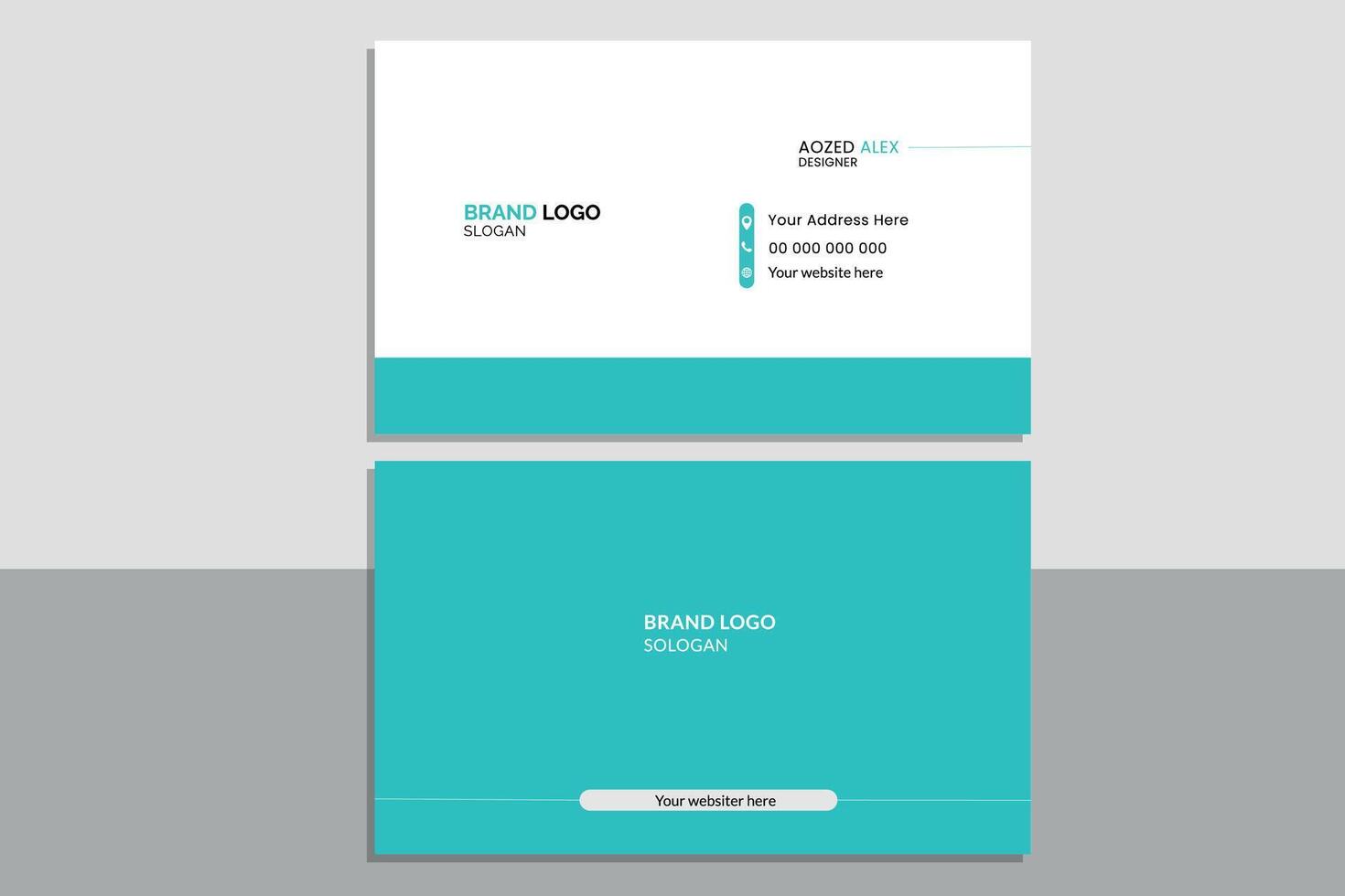 creative modern name card and business card. Set of modern business card print templates. Personal visiting card with company logo. vector
