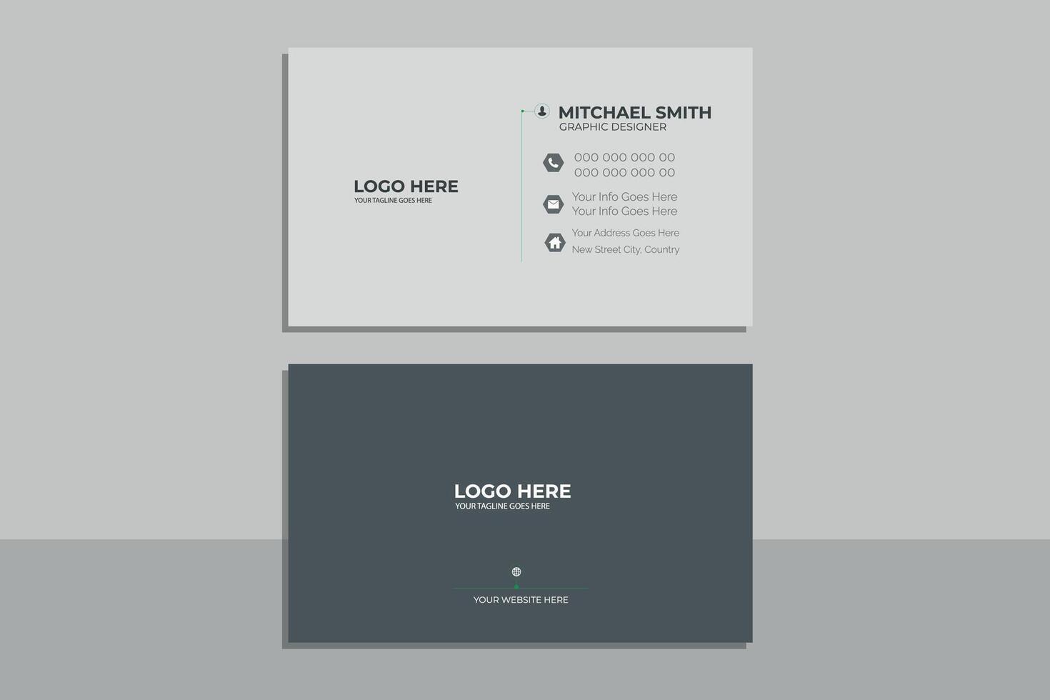 creative modern name card and business card vector