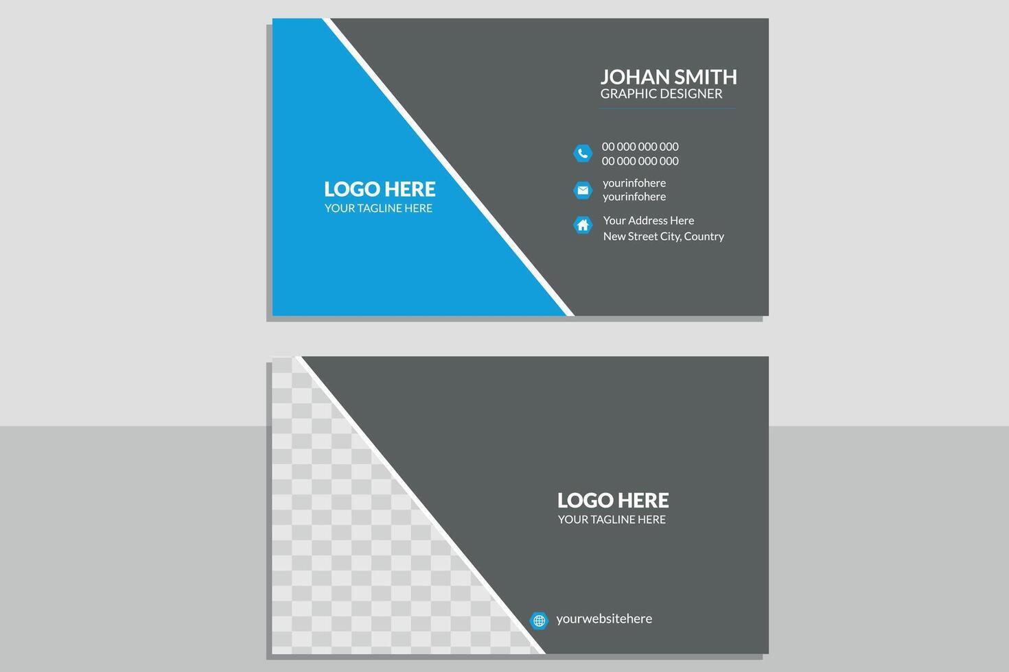 Set of modern business card print templates vector