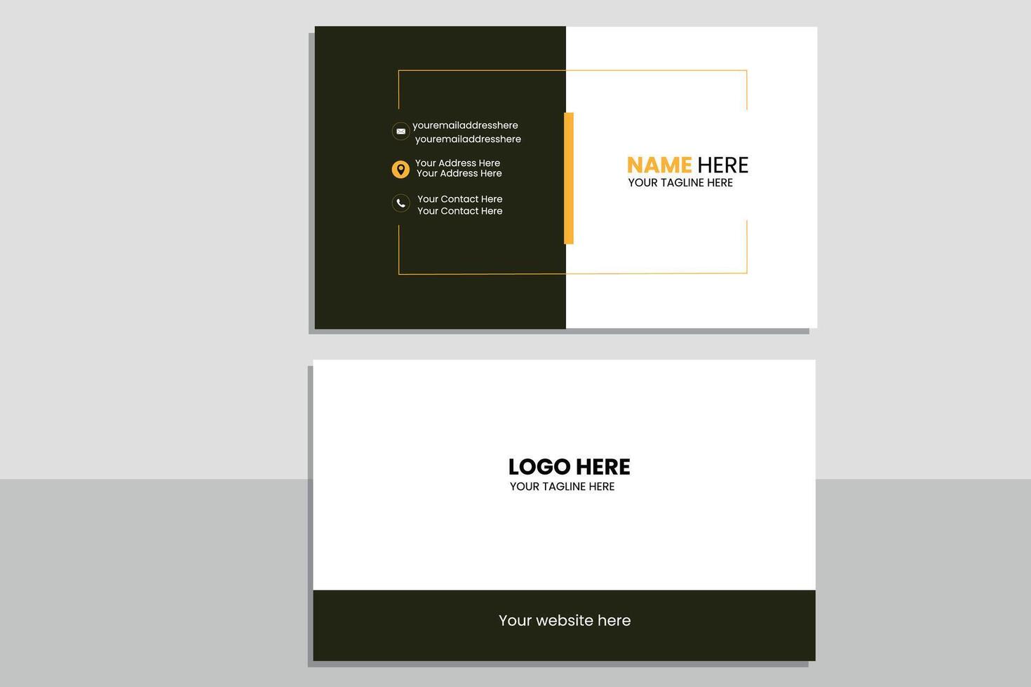 creative modern name card and business card. vector
