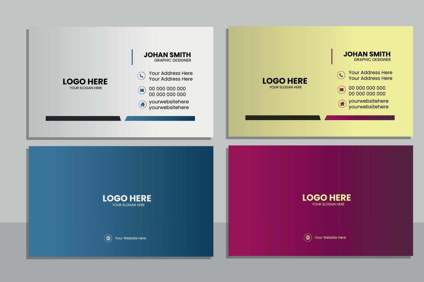 creative modern name card and business card vector