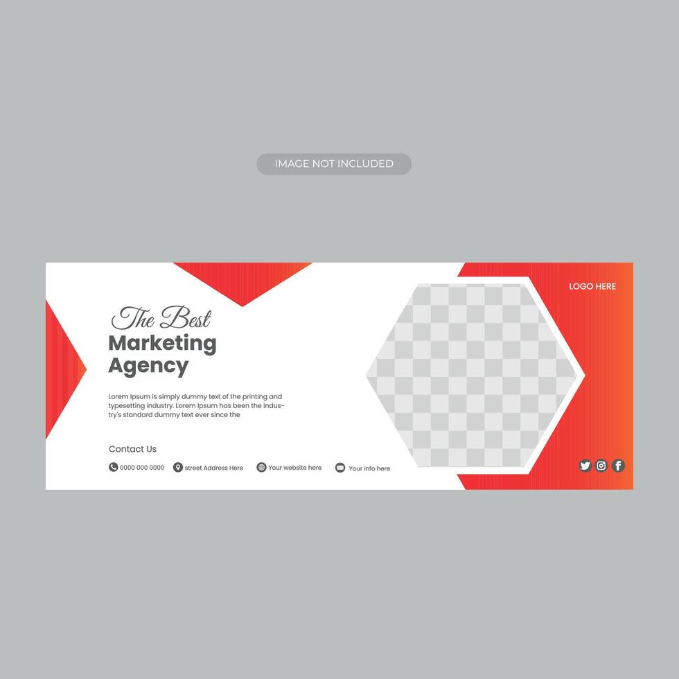creativo profesional Facebook cubrir vector