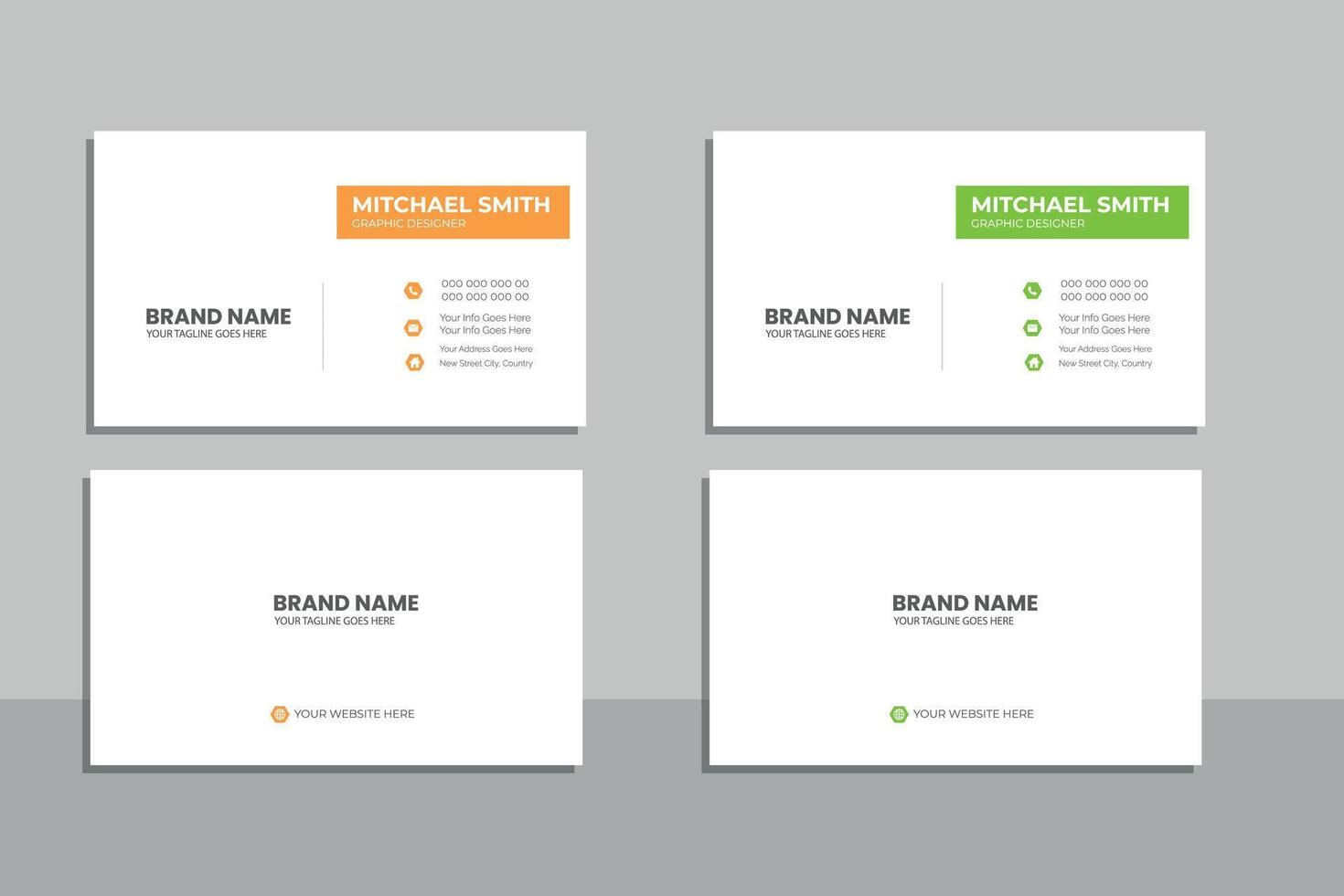 creative modern name card and business card vector