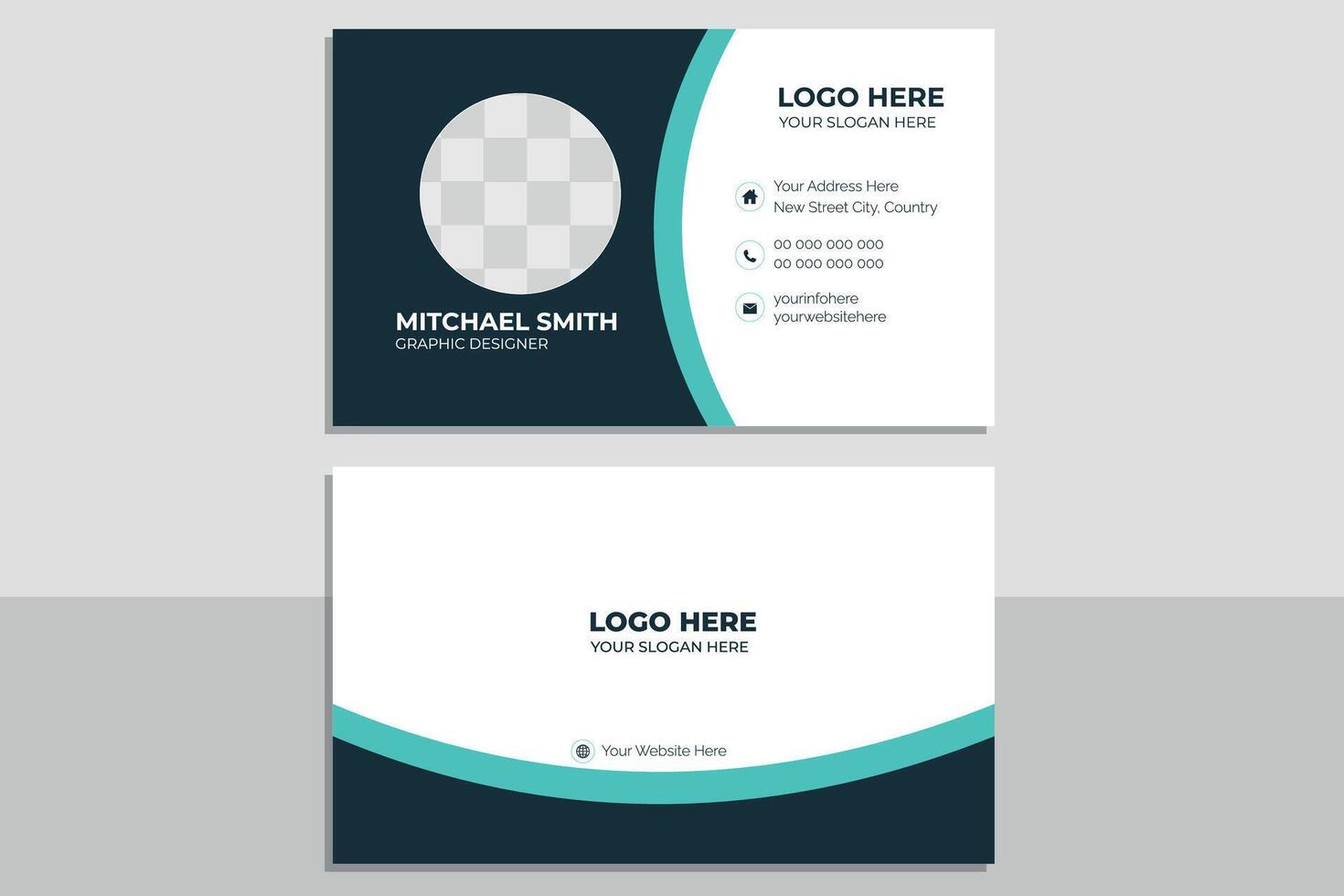 Creative and modern business card template. vector