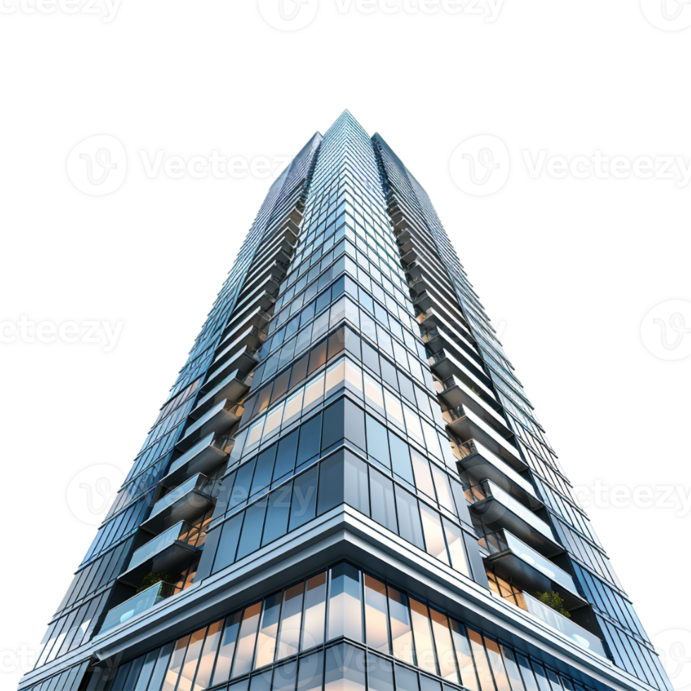 Sky Scrapper Building on Transparent Background png