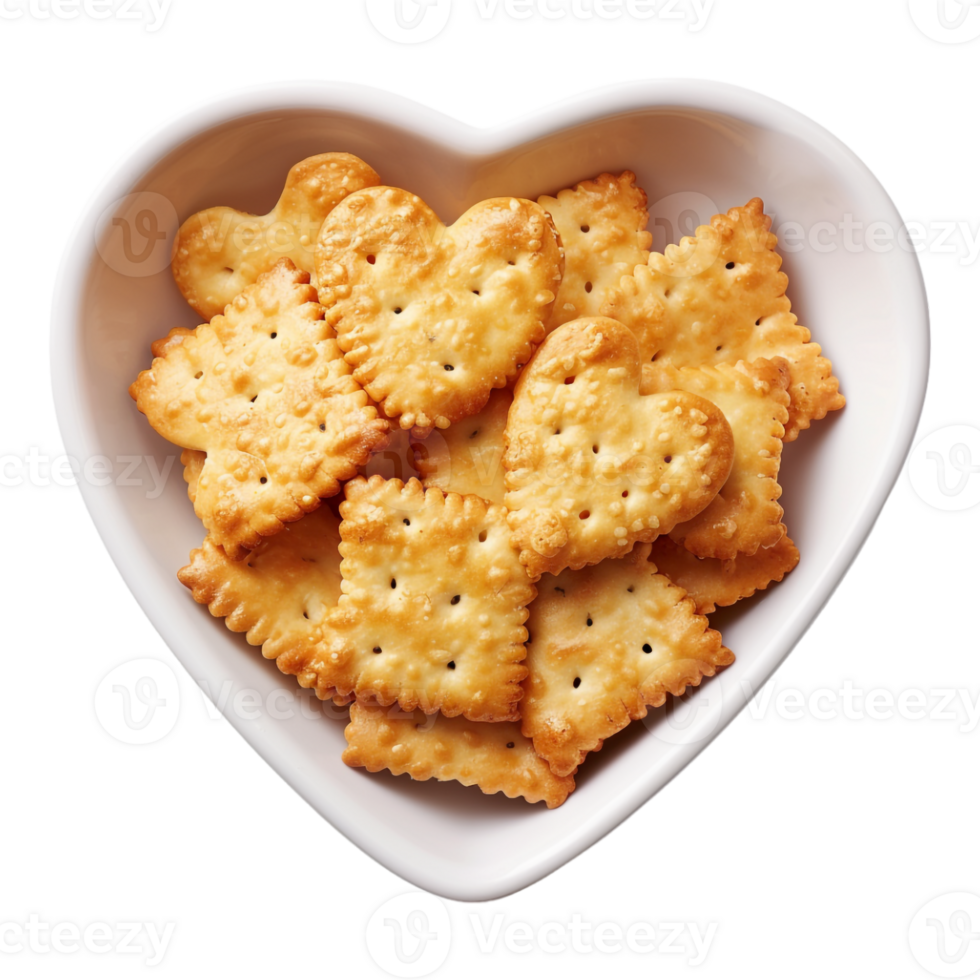 Biscuits in a Heart Shape Box on Transparent Background png