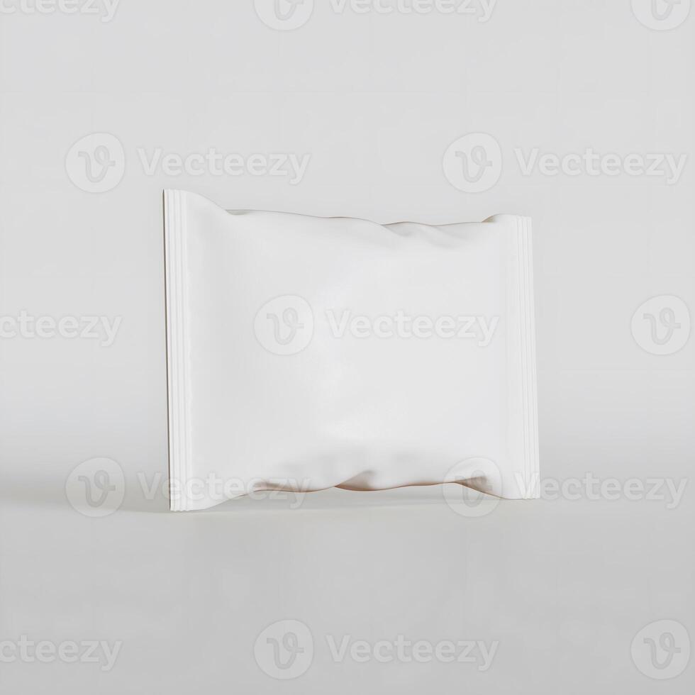 Realistic snack for chips potato and etc. white color on white background rendering 3D illustration photo