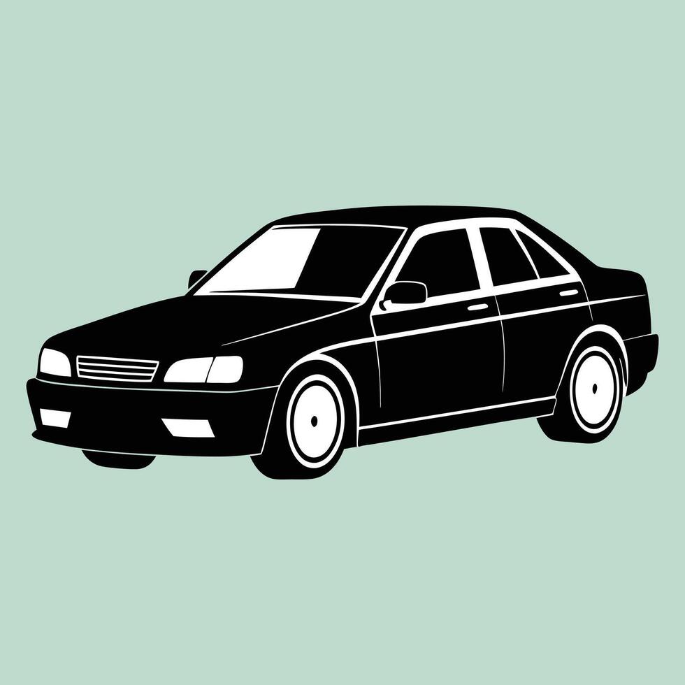 Car silhouettes art design. Car icon. Car icon on a white background. illustration. Silhouette of car illustration. vector