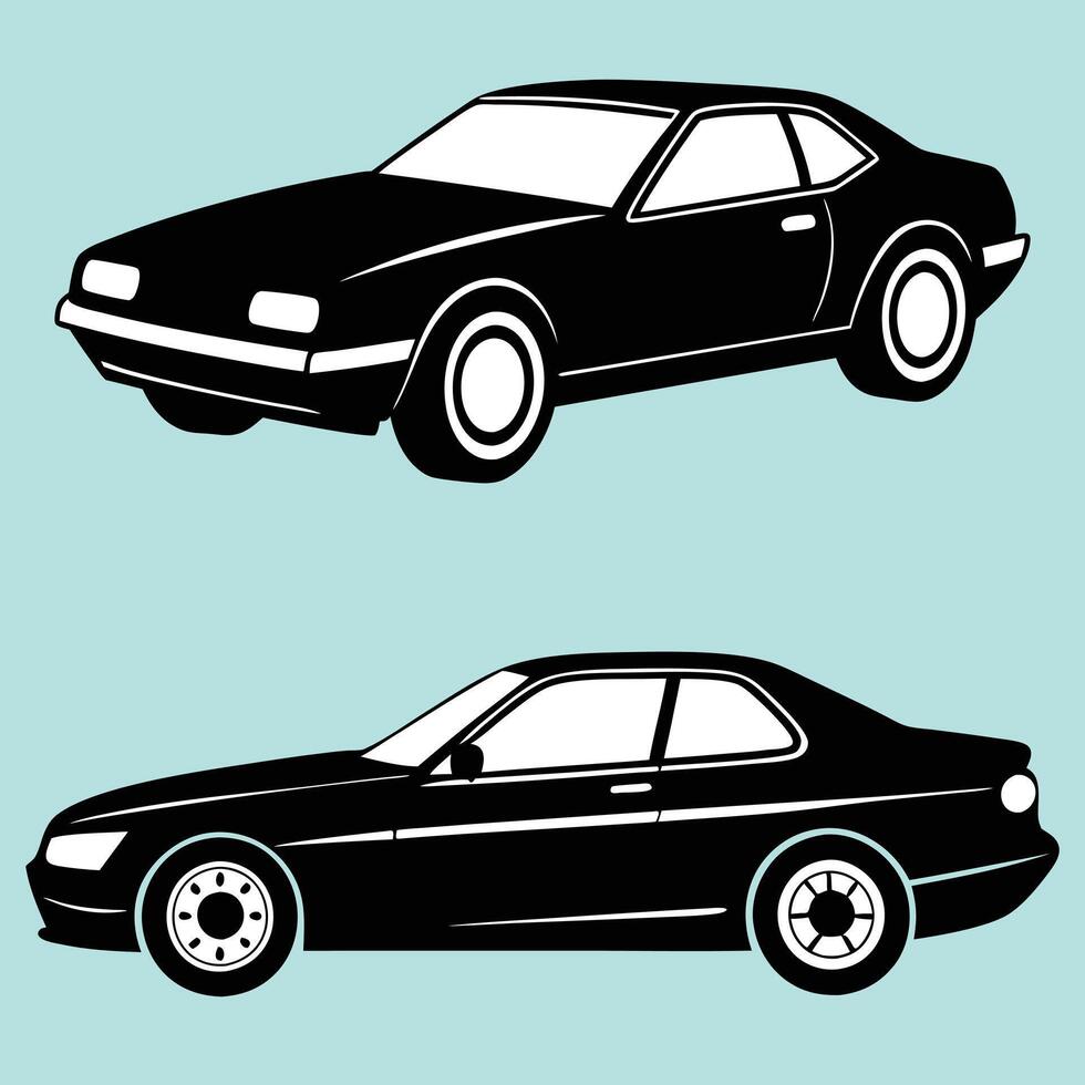 Car silhouettes art design. Car icon. Car icon on a white background. illustration. Silhouette of car illustration. vector