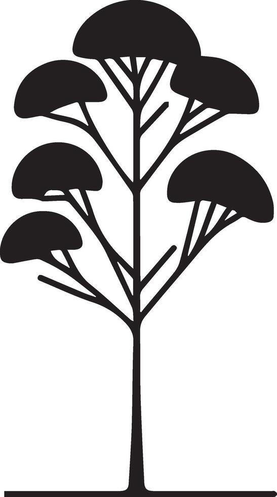 Tree silhouette. Tree silhouettes on white background. illustration. tree in continuous line drawing minimalist style, food illustration.tree in continuous line drawing minimalist style, food. vector