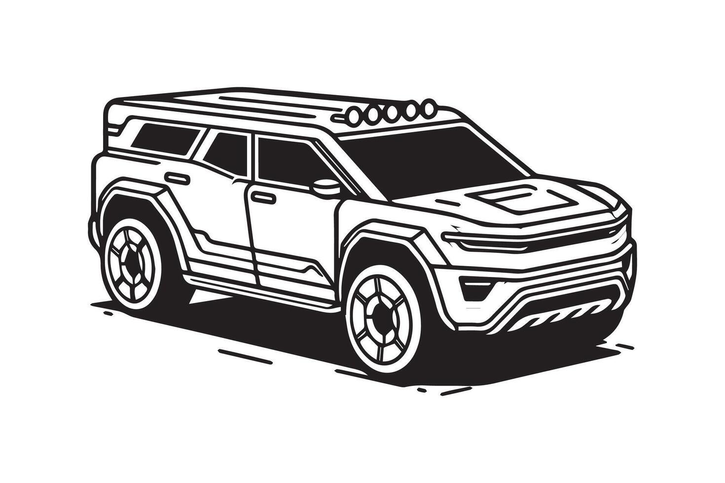 Simple and easy car coloring page for kids and Toddler. car coloring books for kids vector