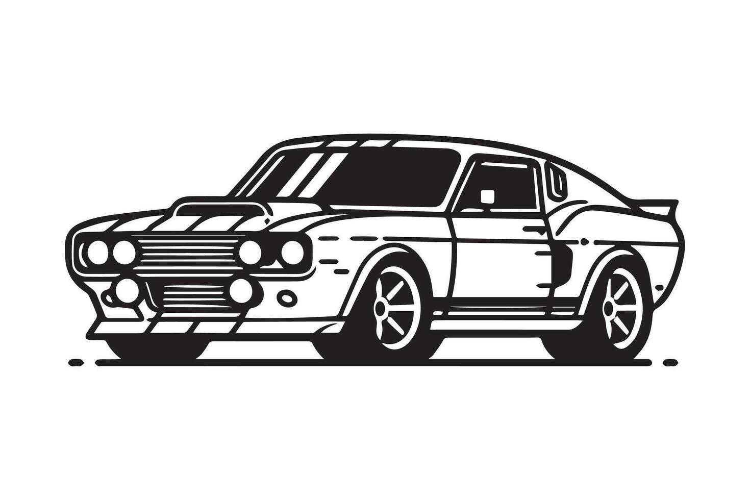 Simple and easy car coloring page for kids and Toddler. car coloring books for kids vector