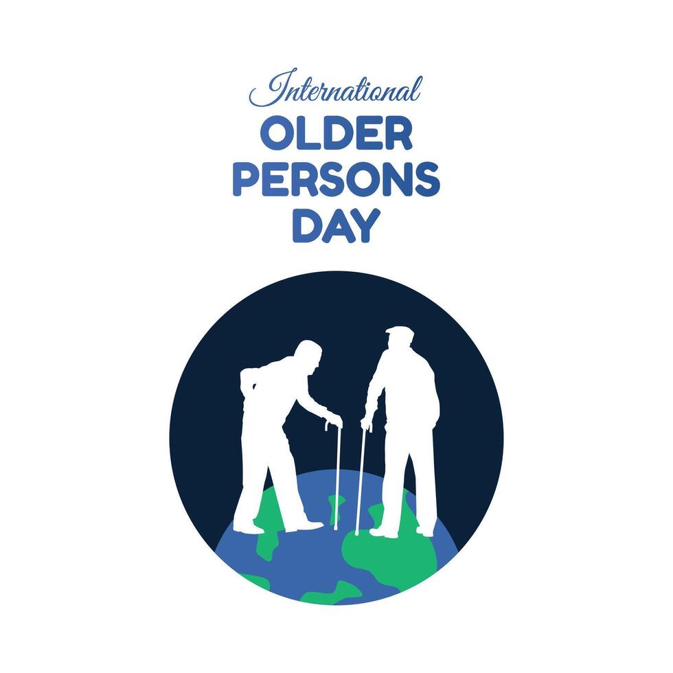 International Day of Older Persons. Flat art design. Older persons design. Good for usage celebration template. eps 10. vector