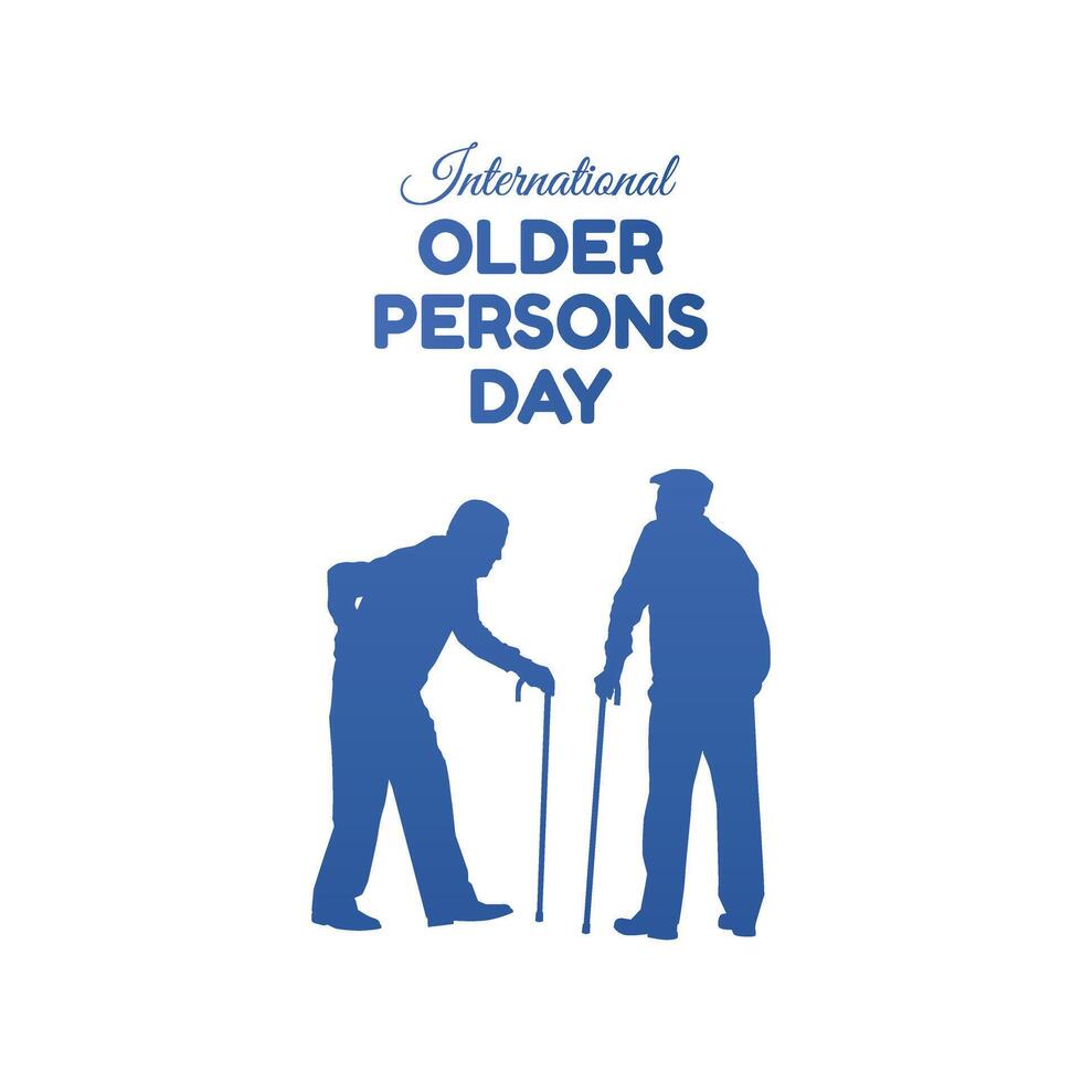 International Day of Older Persons. Flat art design. Older persons design. Good for usage celebration template. eps 10. vector