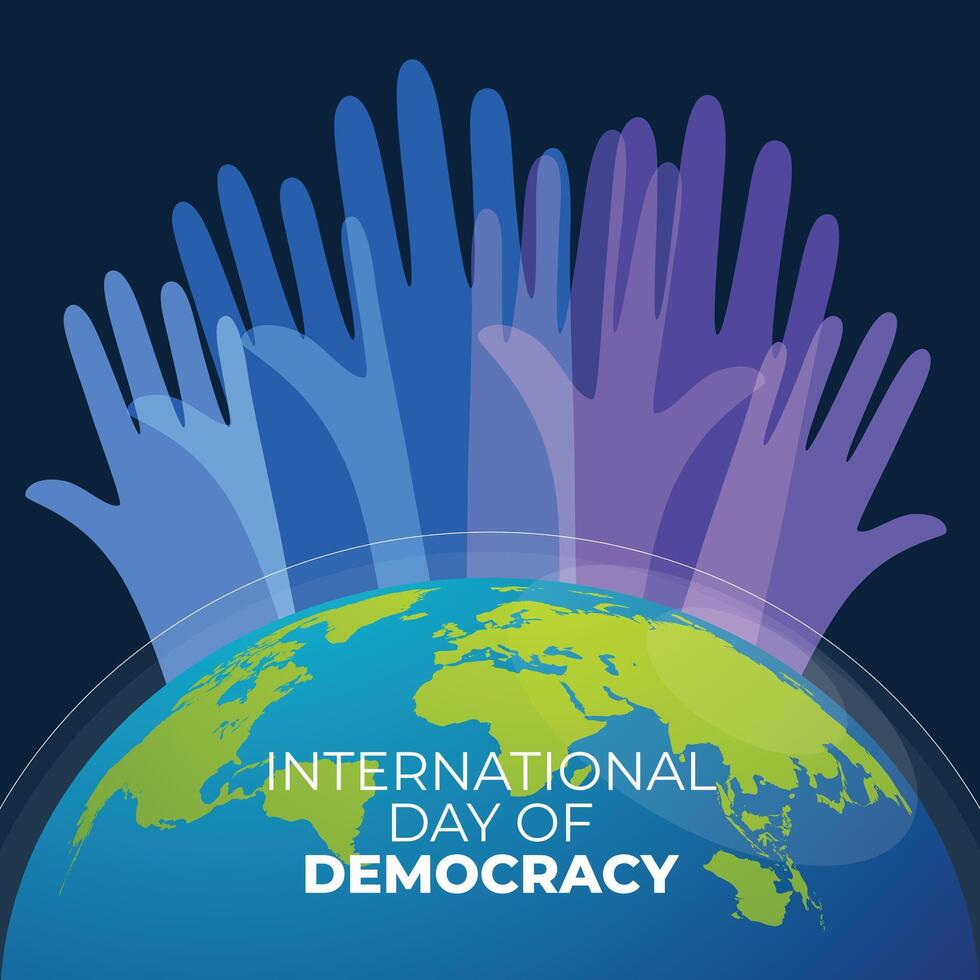 International Day of Democracy. Flat art design. Good for celebration usage template eps 10. vector