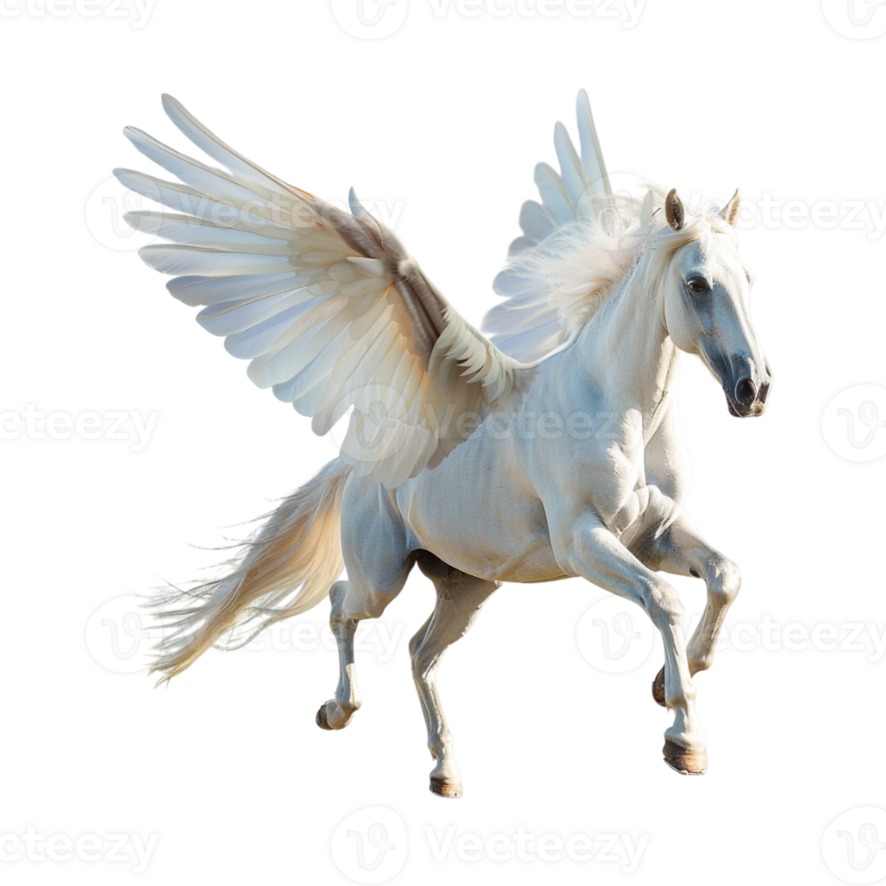 Heaven Horse with Wings on Transparent Background png