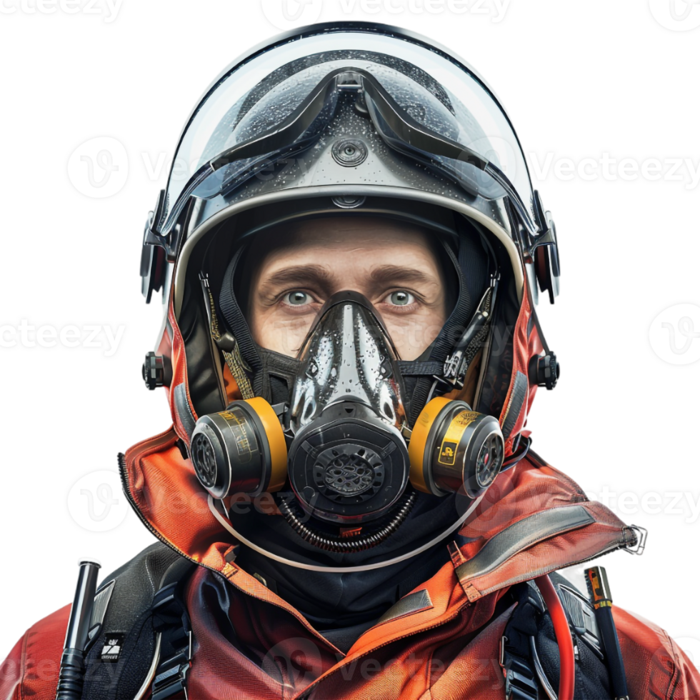 Firefighter Person on Transparent Background png