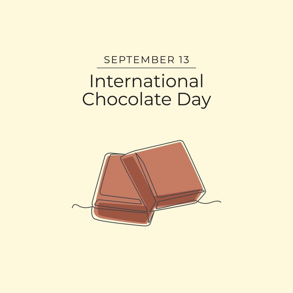 International Chocolate Day. Flat art design. Chocolate design good for usage template. Chocolate design. Good for usage celebration template. eps 10. vector