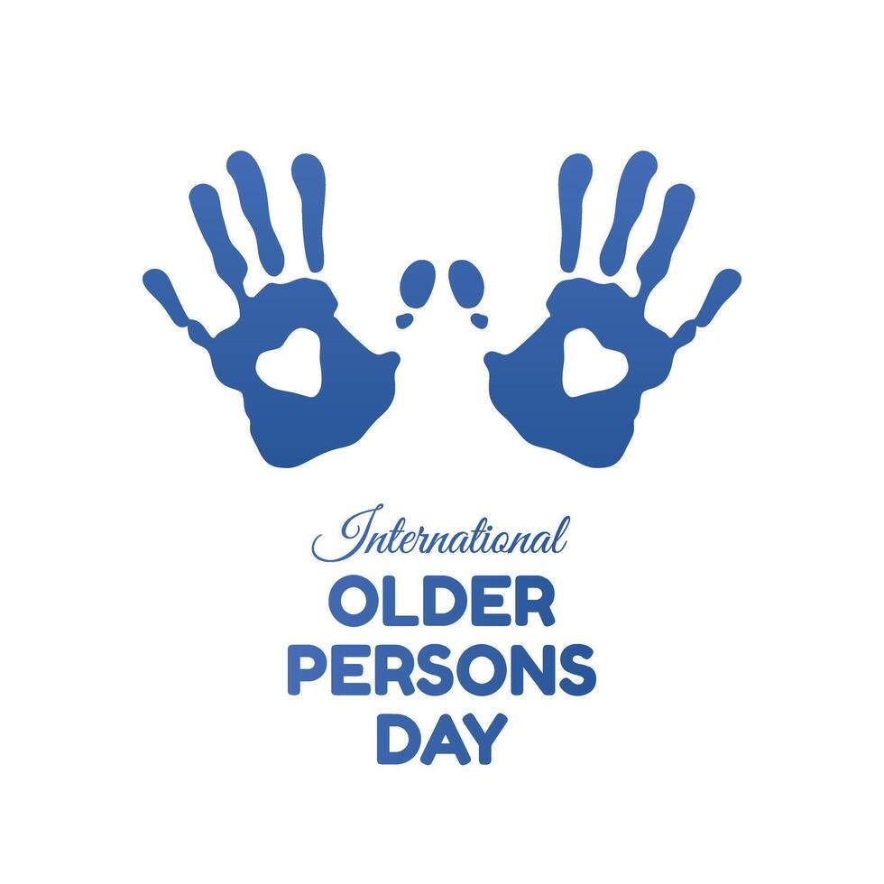 International Day of Older Persons. Flat art design. Older persons design. Good for usage celebration template. eps 10. vector
