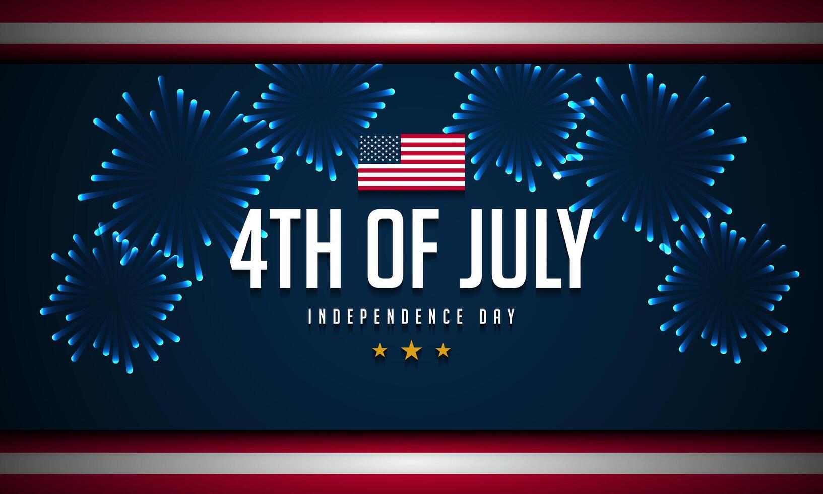4th of July Background Design. vector