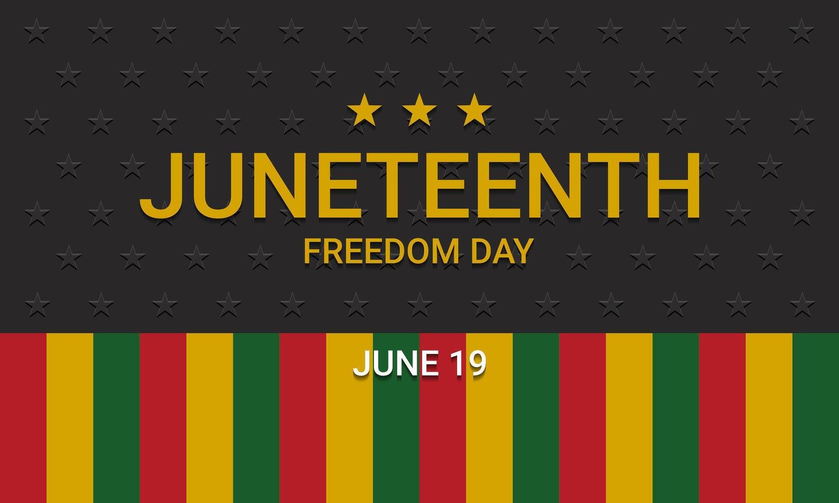 Juneteenth Freedom Day Background Design. vector
