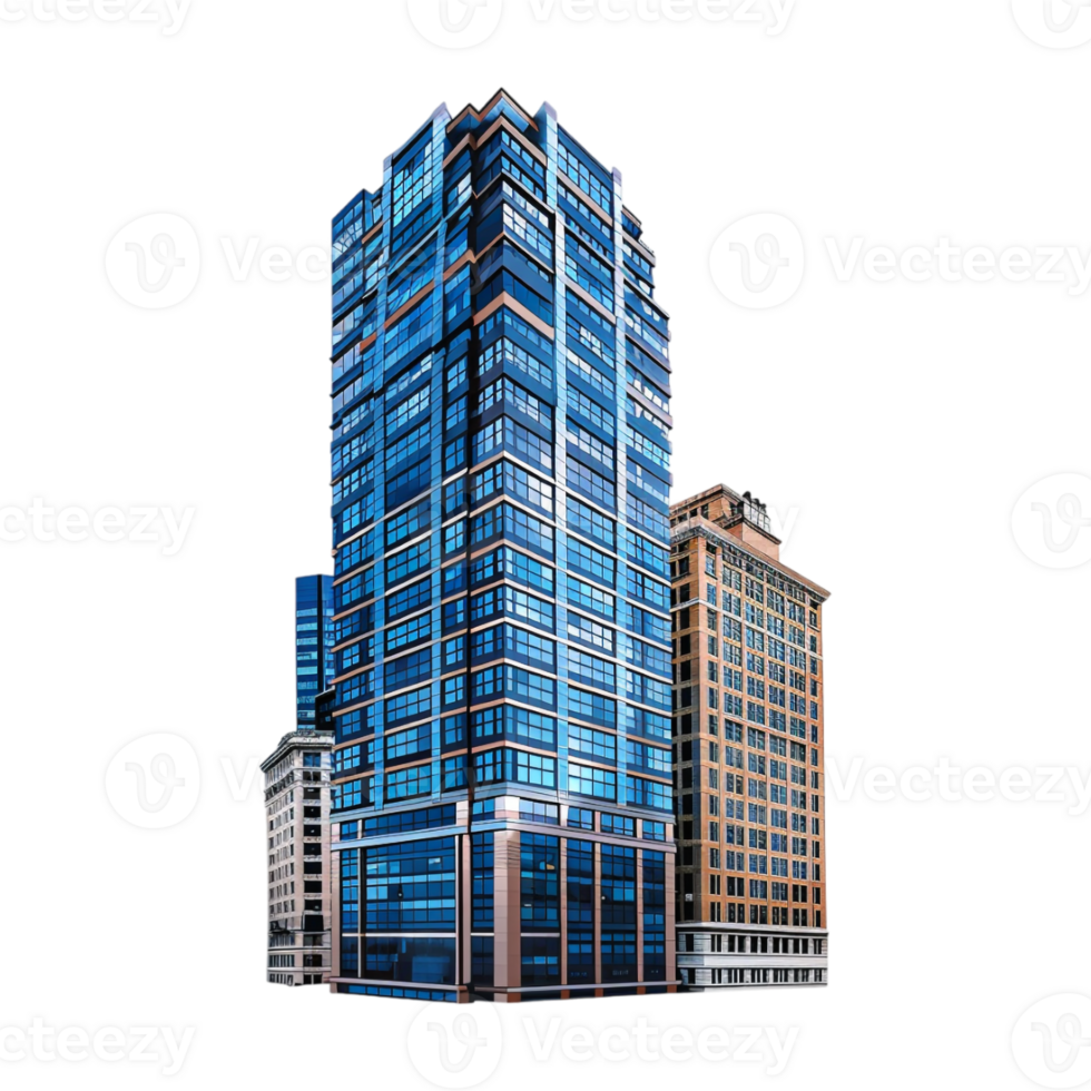 Sky Scrapper Building on Transparent Background png