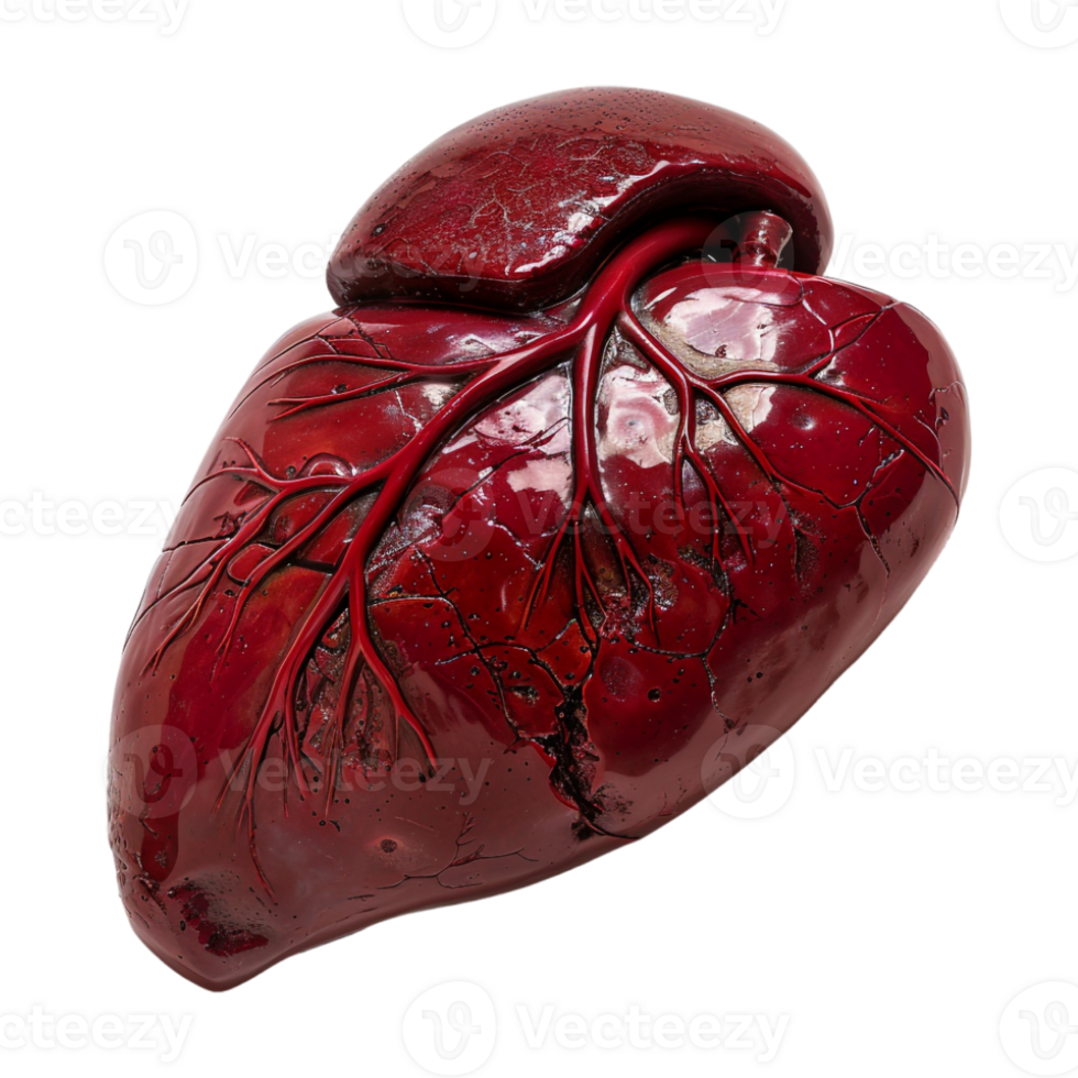 3D Human Liver on Transparent Background png