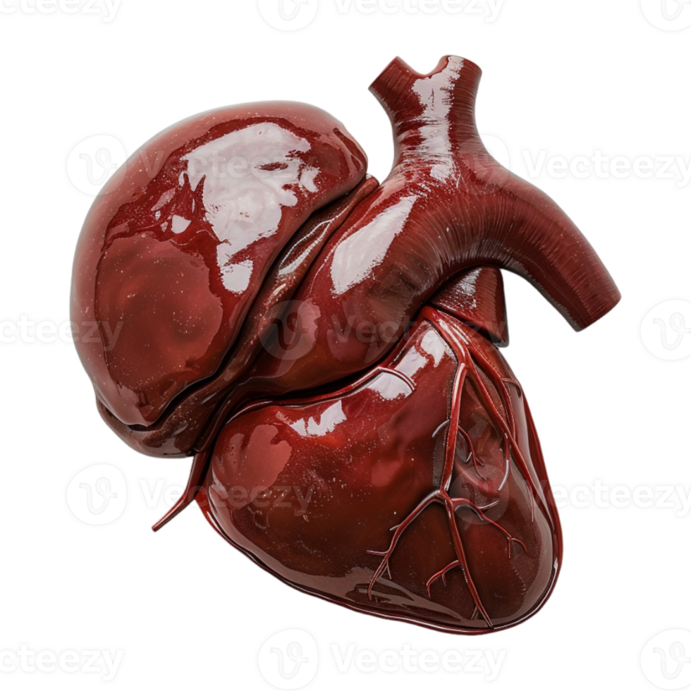 3D Human Liver on Transparent Background png