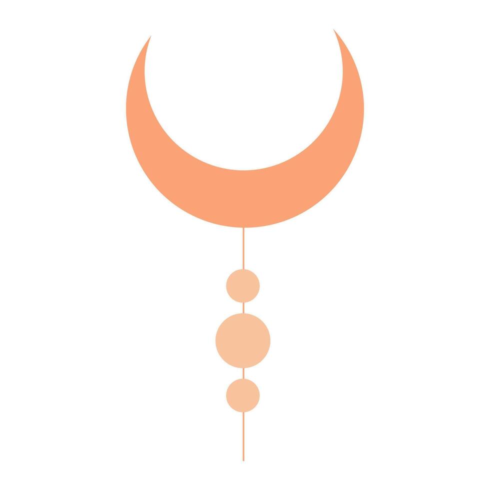 Moon sign yoga element hand drawn vector