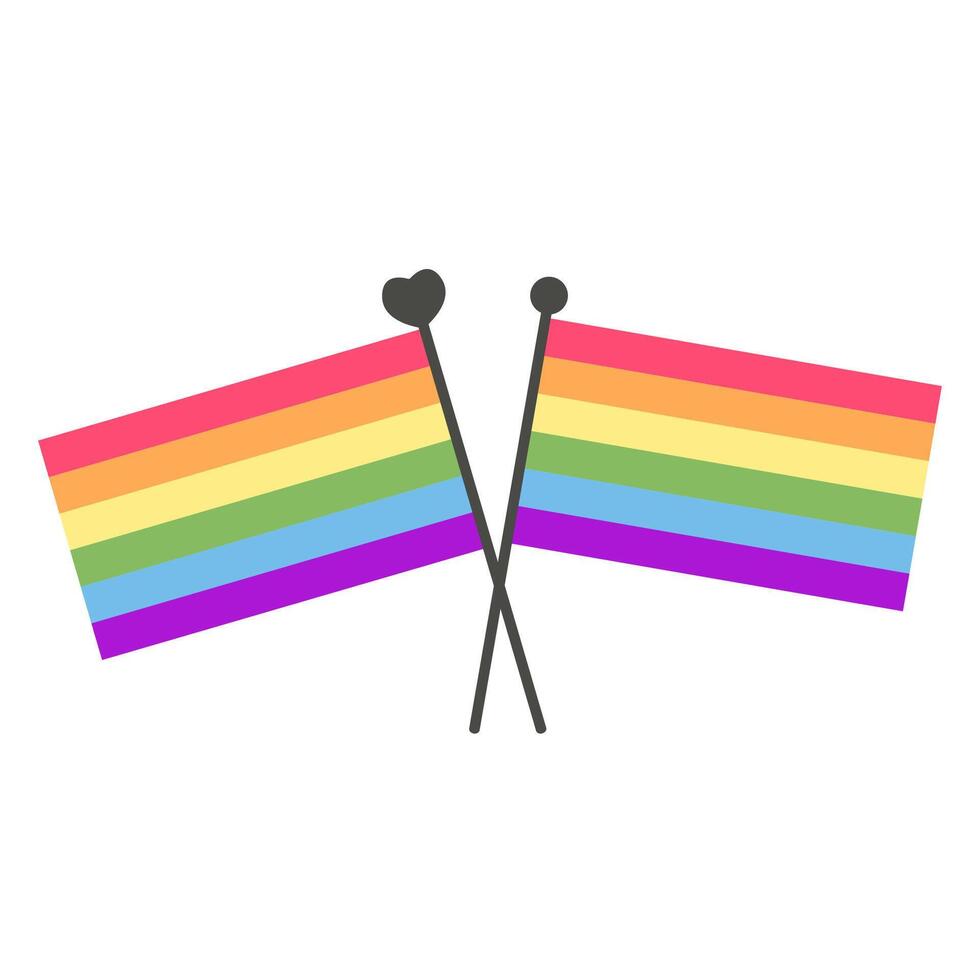 Flags LGBT isolated on white background. LGBT pride community vector