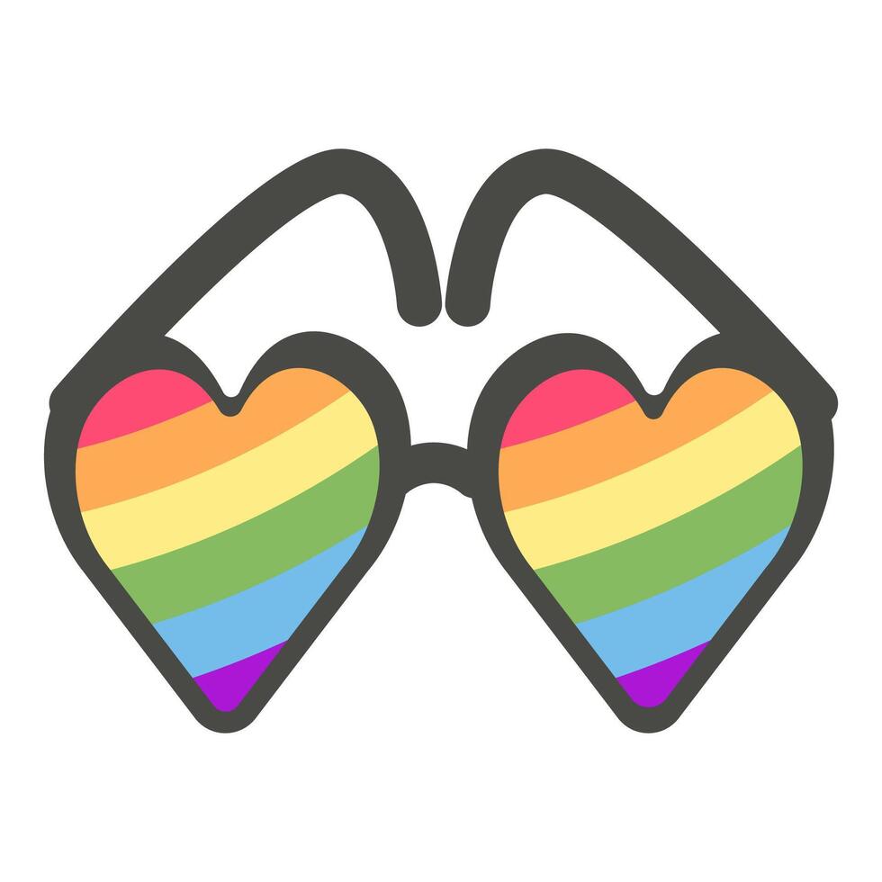 Sunglasses LGBT isolated on white background. LGBT pride community vector