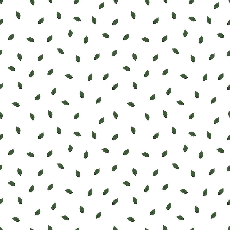 pattern of tiny green leaves vector