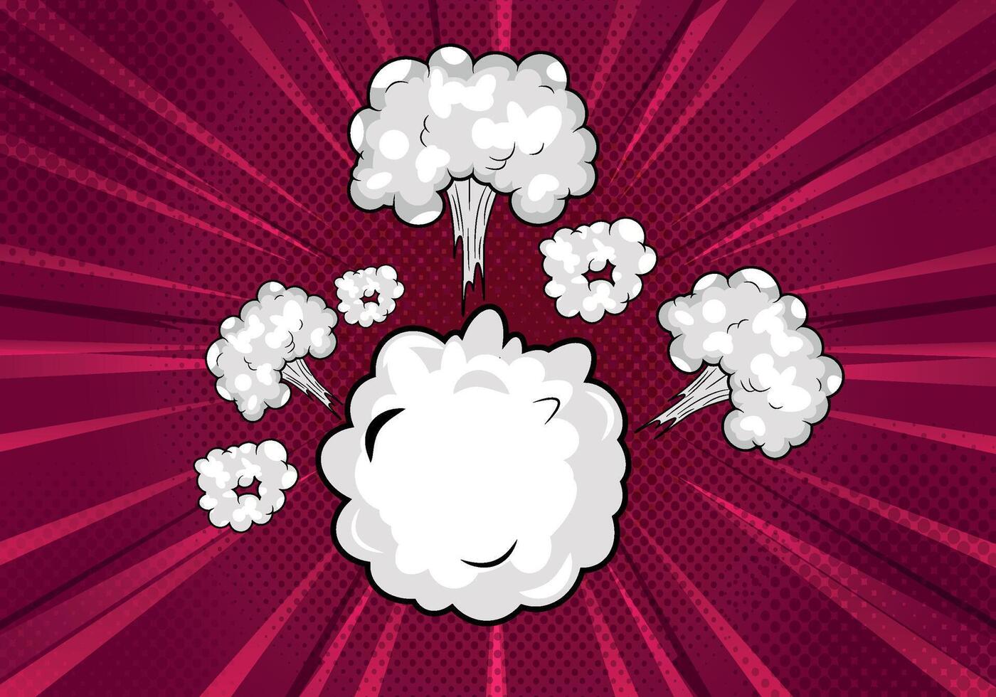 comic design with red background and cloud vector