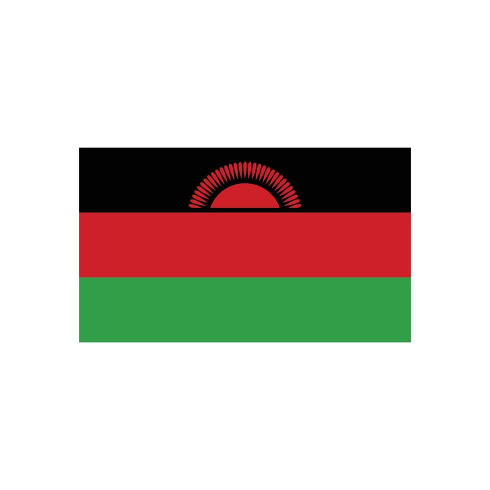 Malawi flat flag illustration vector