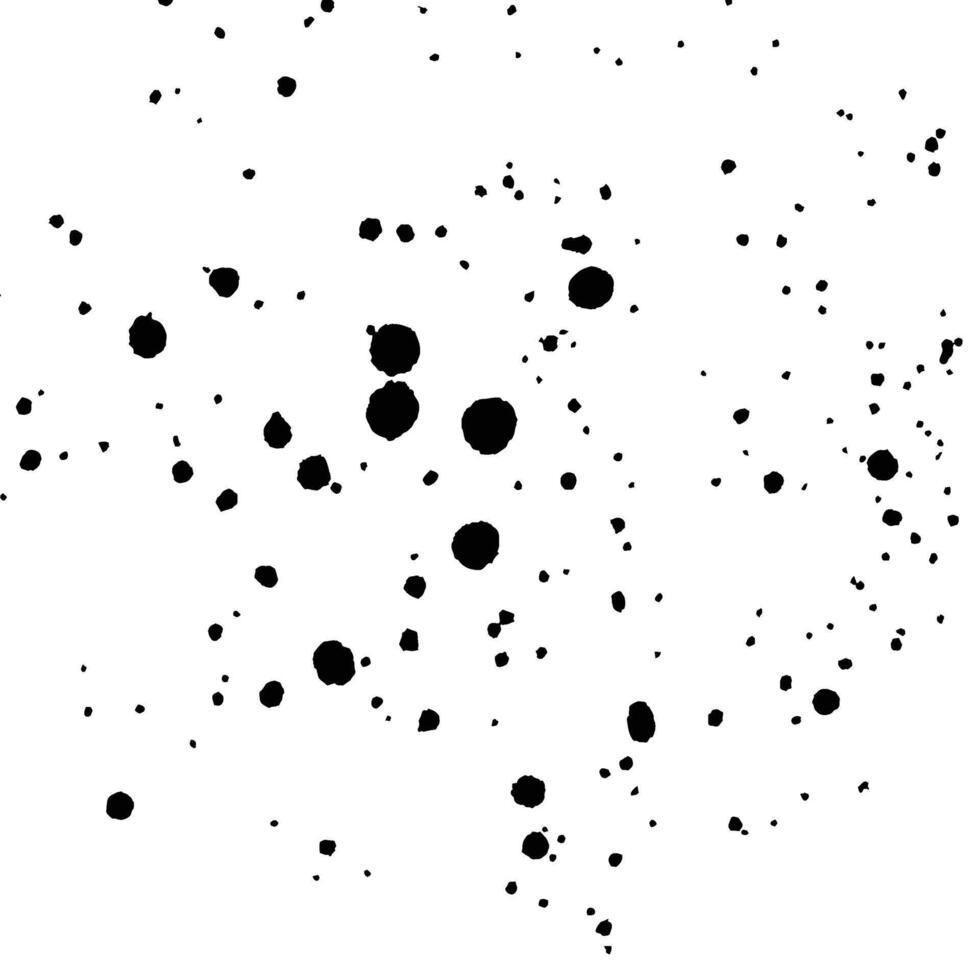 Splatter black brush splash element on white background. vector