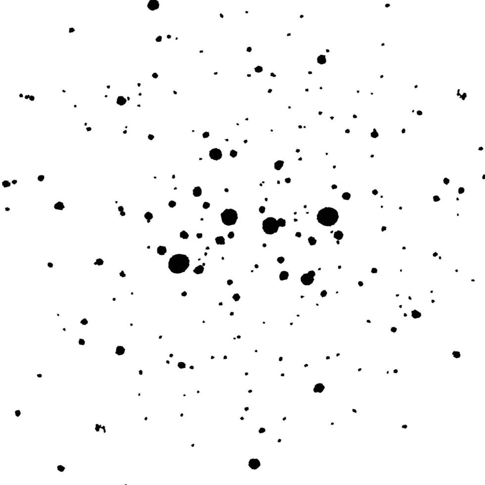 Ink spray dots, paint brush splash drops on transparent background. illustration vector