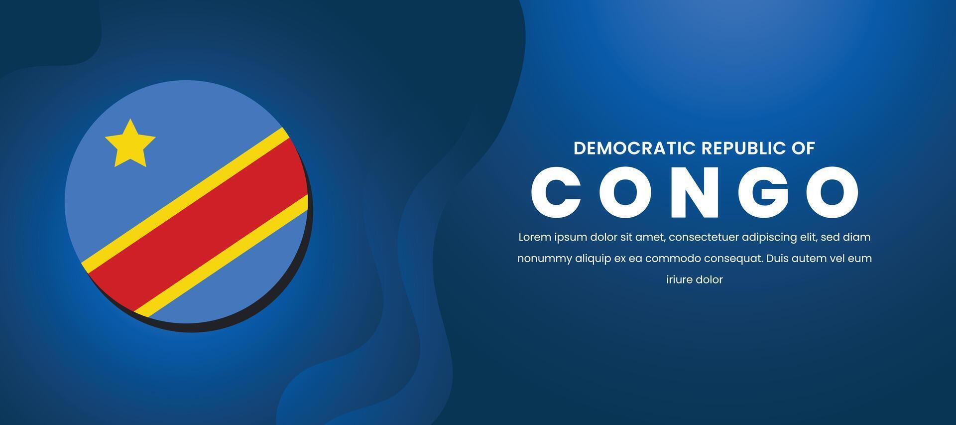 Congo Independence Day event banner . Celebrate on June 30th vector