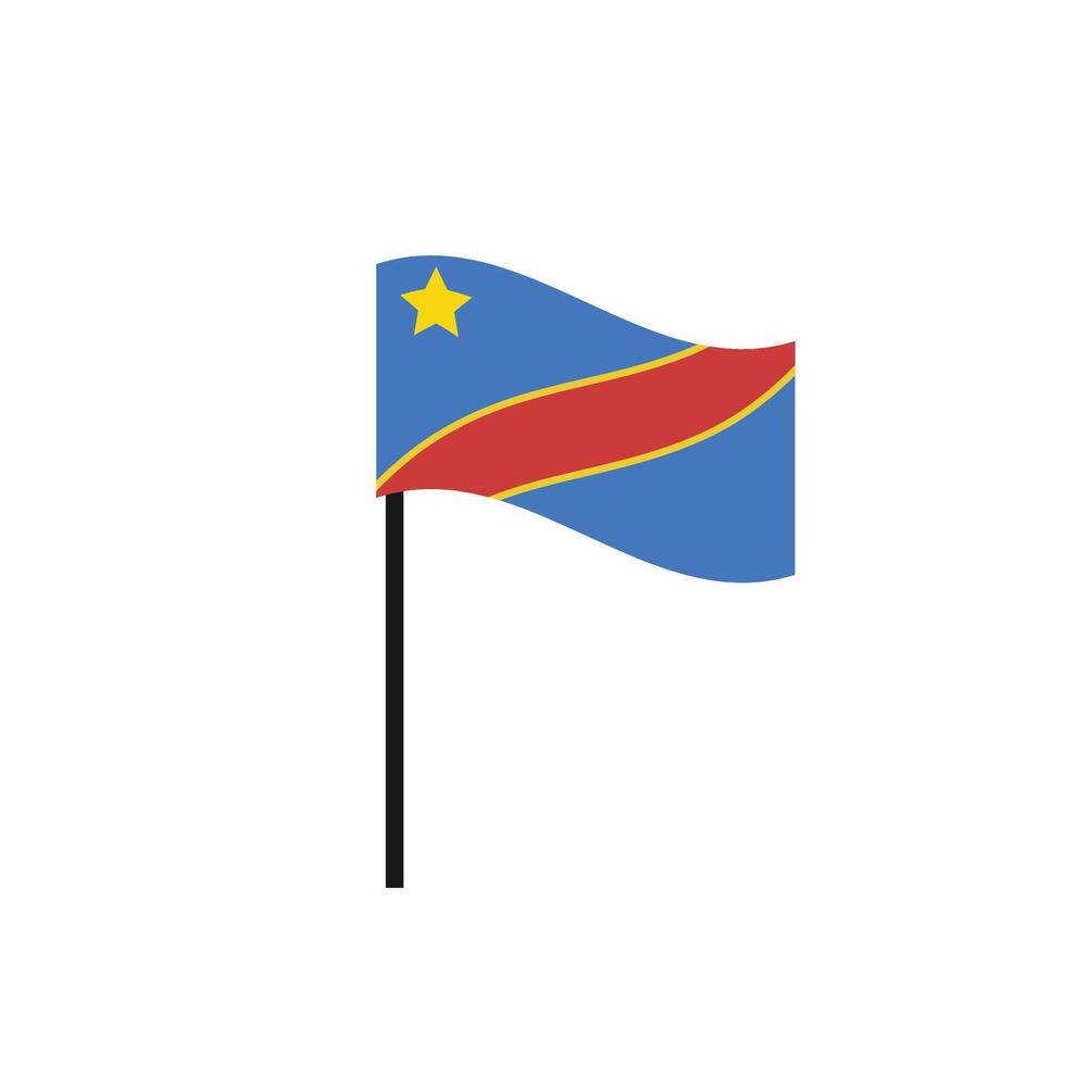 Congo waving flag illustration. vector