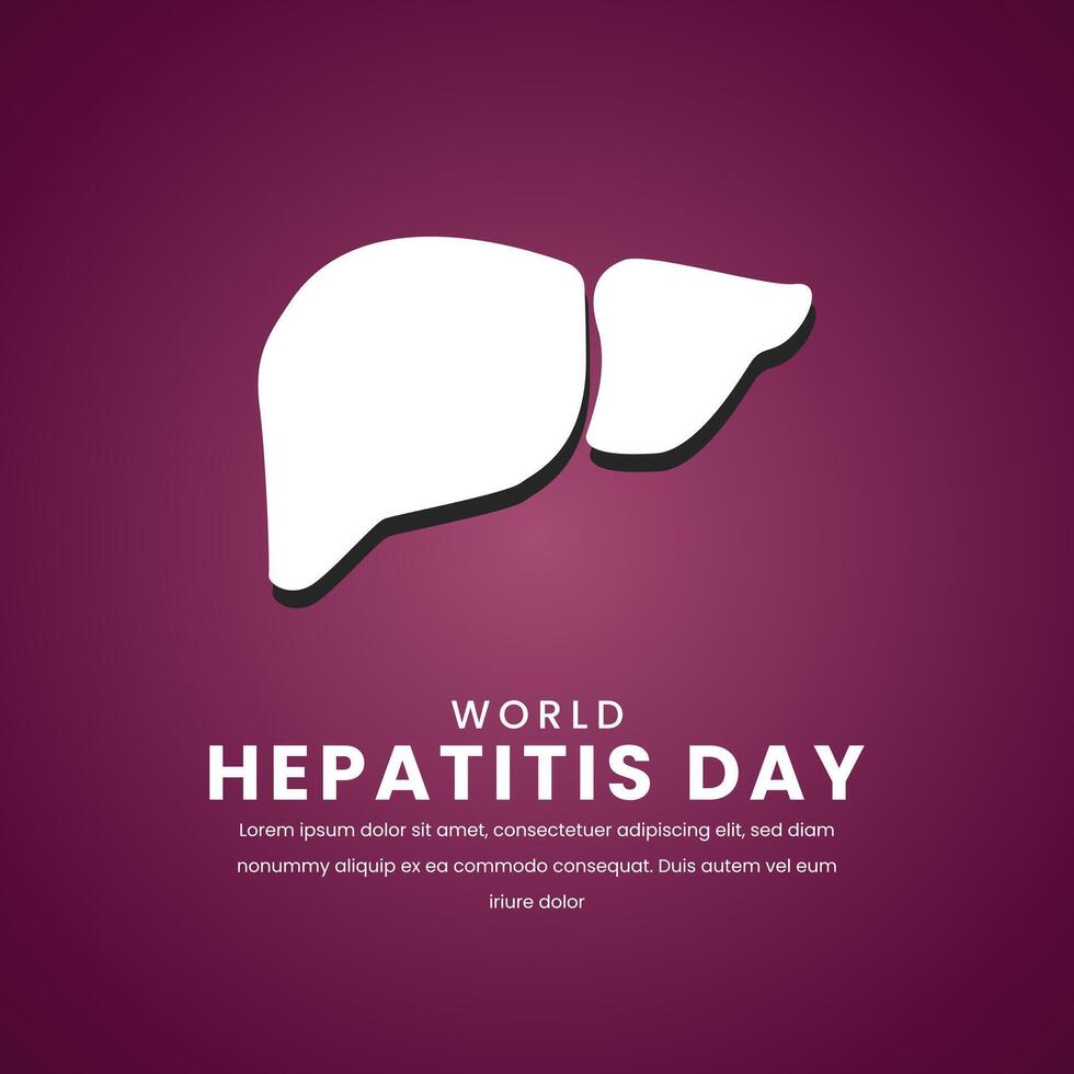 illustration on the theme of World Hepatitis Day on July 28. vector