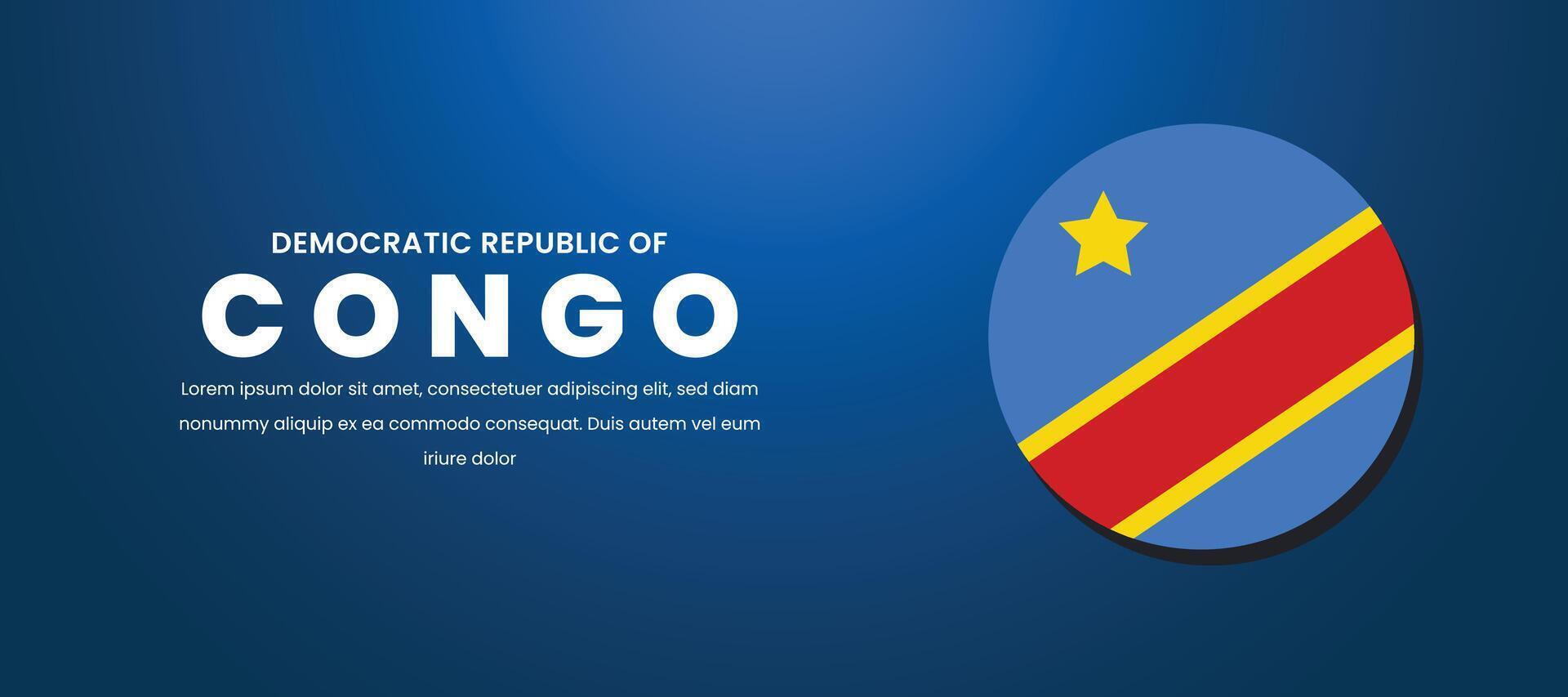 Congo Independence Day banner illustration. vector