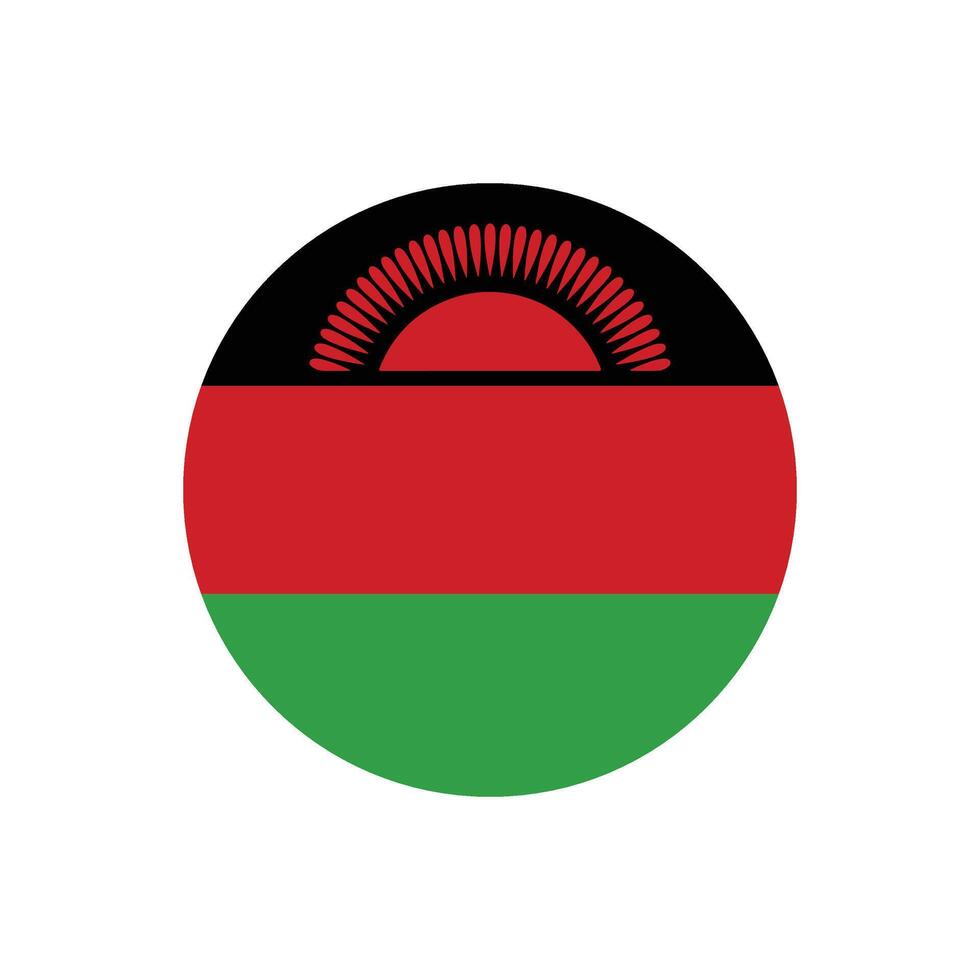 Flag of Malawi isolated on white background vector