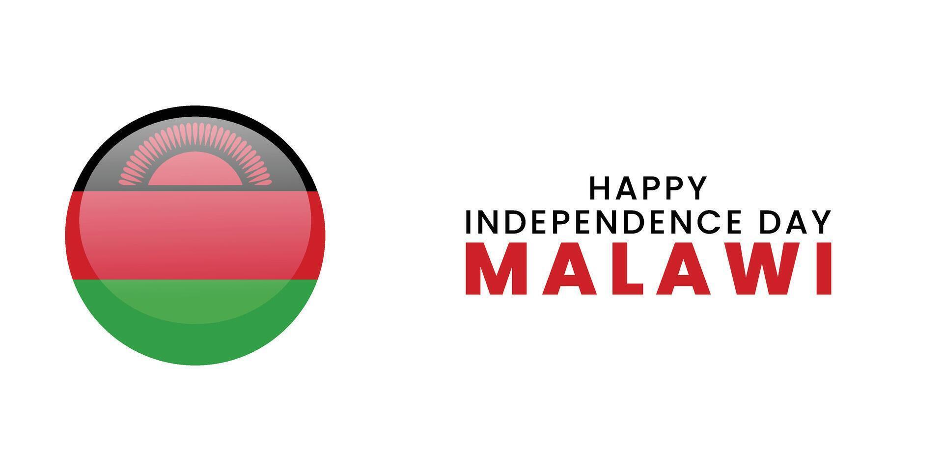 Malawi happy independence day banner vector