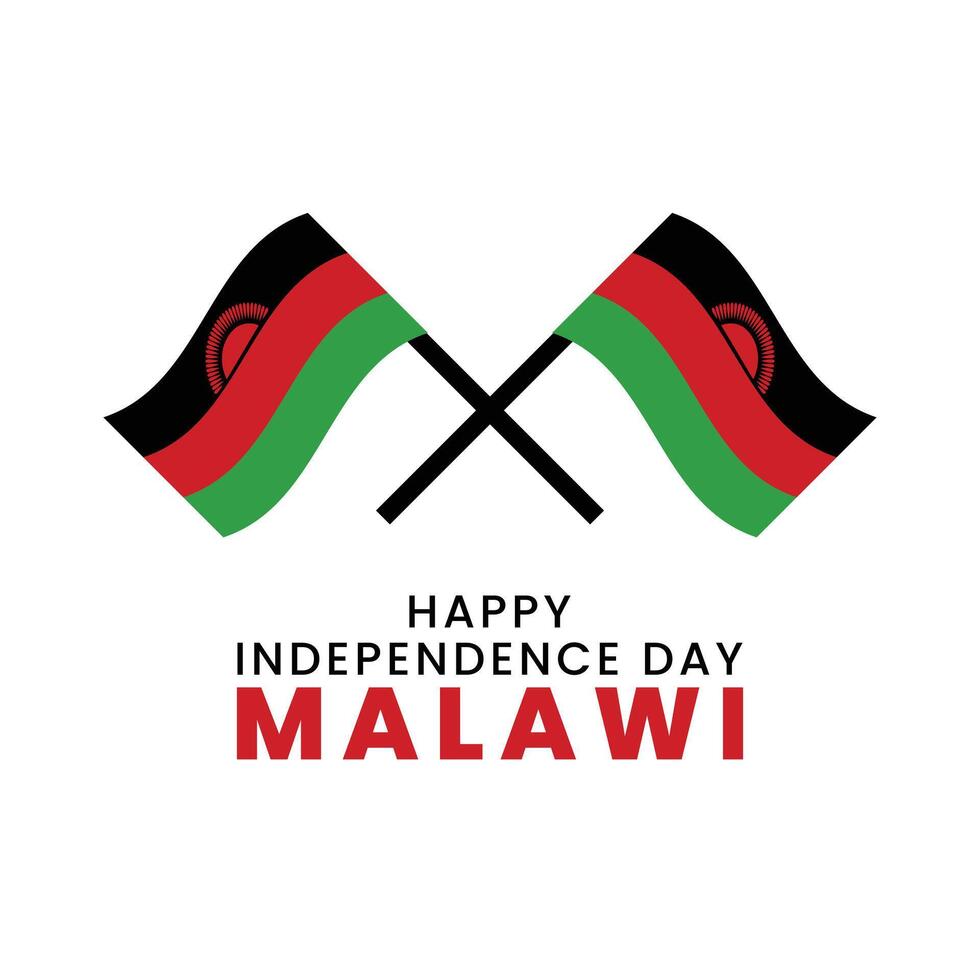 Independence Day Malawi Flag. illustration vector