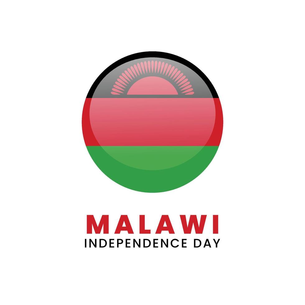 Malawi happy independence day design on transparent background . illustration vector